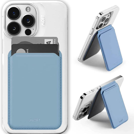 MOFT フラッシュウォレットスタンド MagSafe対応 iPhone14 スタンド マグネット カードケース iPhone12/13/14シリーズ兼用 カードウィンドウ付き 卓上 カード収納 多角度調節 持ち歩き便利 ウィンディブルー
