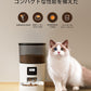 IMIPAW 自動給餌器 猫 給餌器 タイマー式【2024新モデル】3L容量 2WAY給電 手動給餌 自動餌やり機 ステンレス皿 操作簡単 お手入れ簡単 1日6食