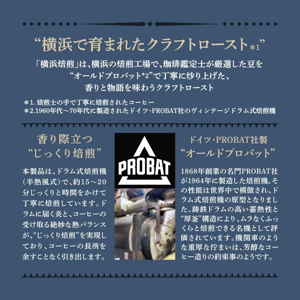 賞味期限　2026.8  横浜焙煎 ヴィンテージロースト 粉 420g(140g×3個）【工場焙煎】
