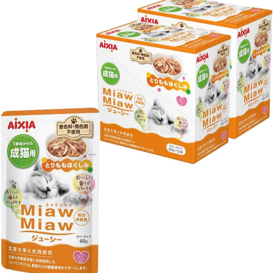 ミャウミャウ (MiawMiaw) ジューシー とりももほぐしみ 60g×24個セット