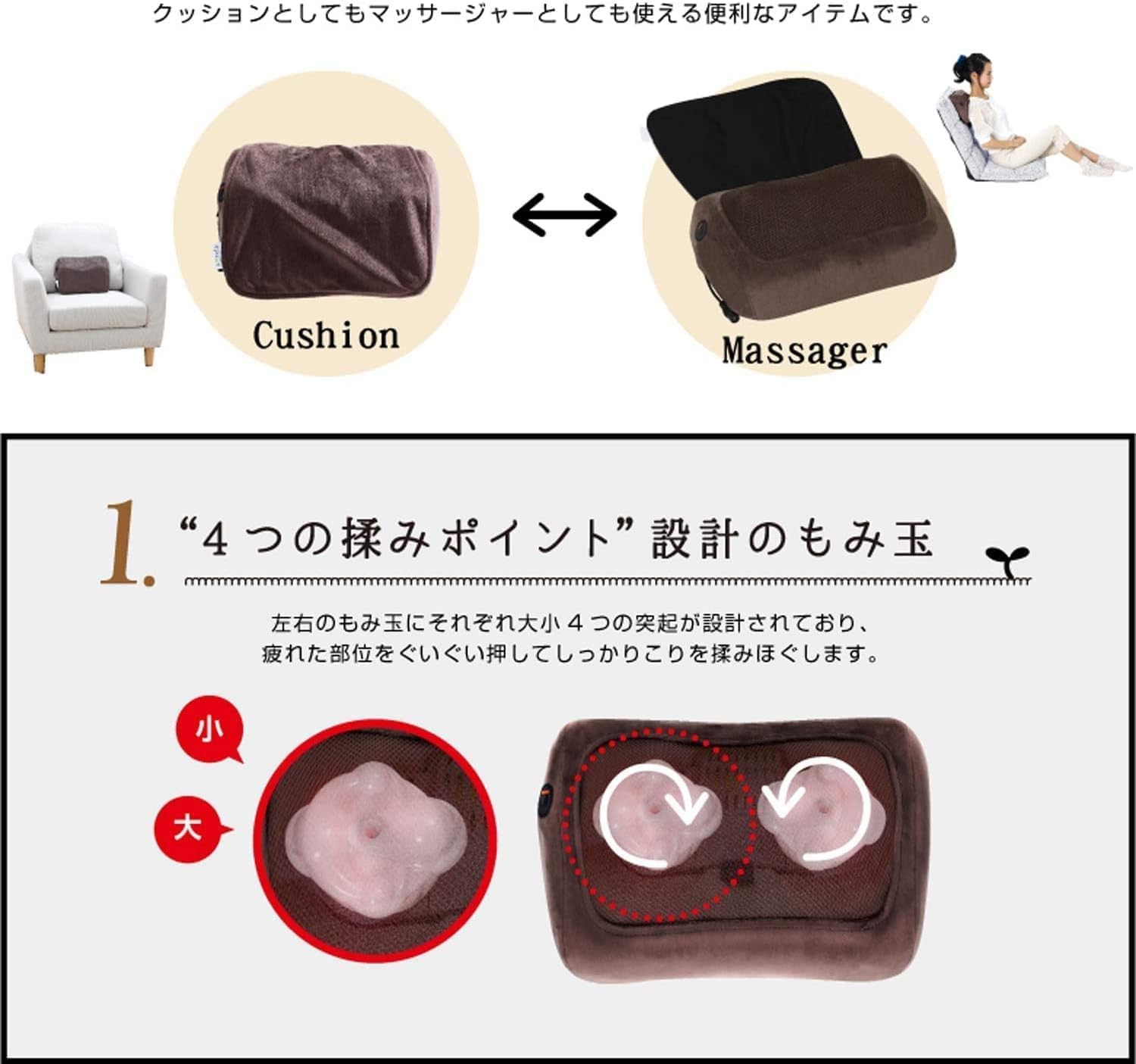アルインコ(Alinco) ALINCO クッションマッサージ めぐり ネイビー MCR8116N