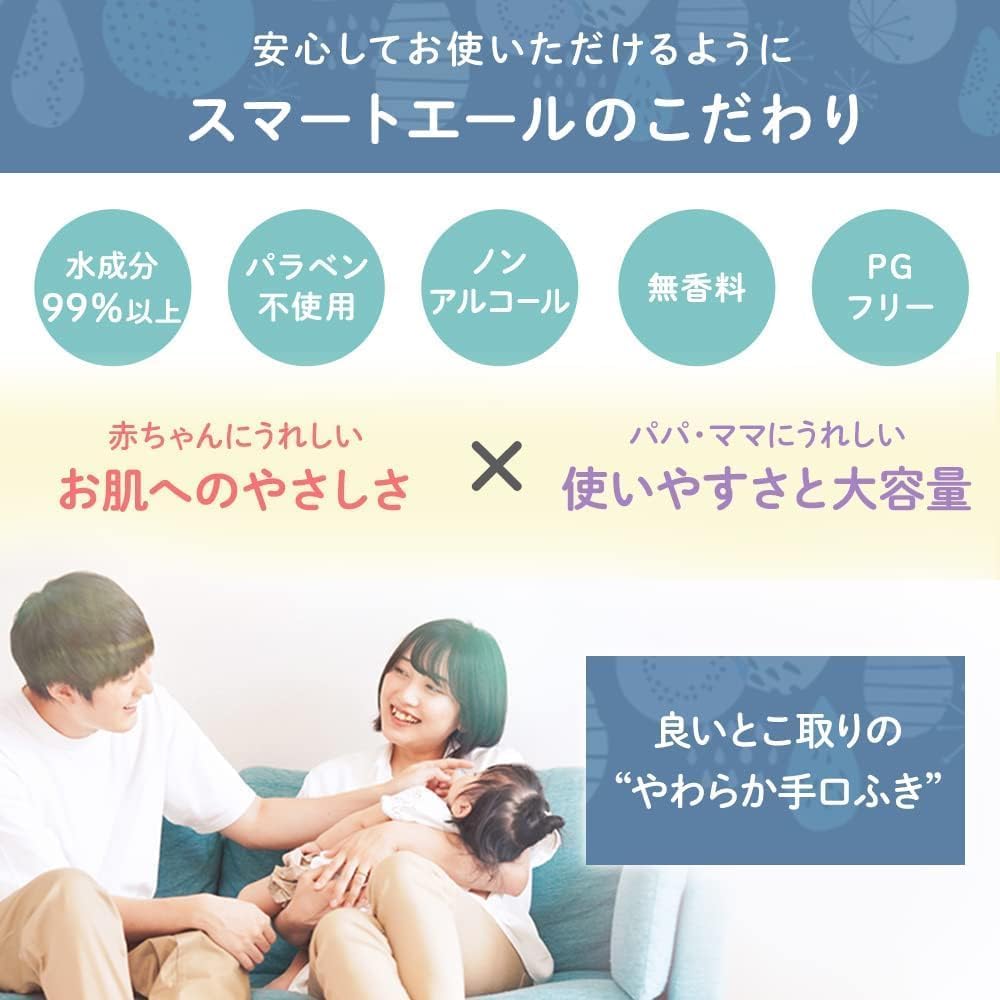 【まとめ買い】アイリスプラザ 肌にやさしい手口ふき 日本製 水分たっぷり99% 保湿成分配合 80枚 やわらか ウェットティッシュ おしりふき (4袋セット オリジナルおみくじカード付き) (4個セット)