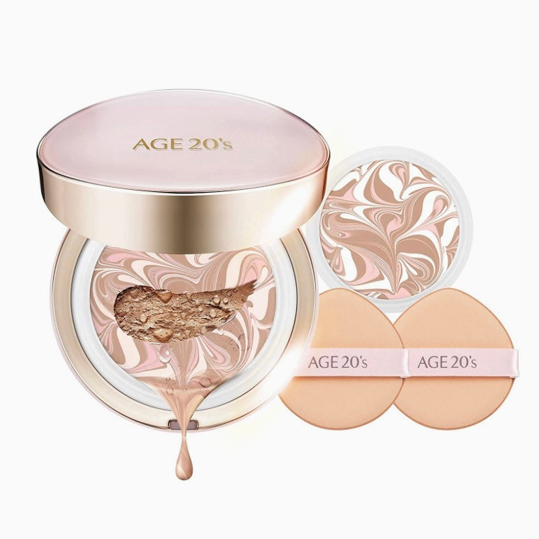 AGE20'S リフィル 含み シグネチャー エッセンス モイスチャー ファンデーション クッションパクト + リフィル #13 アイボリー 14g x 2個