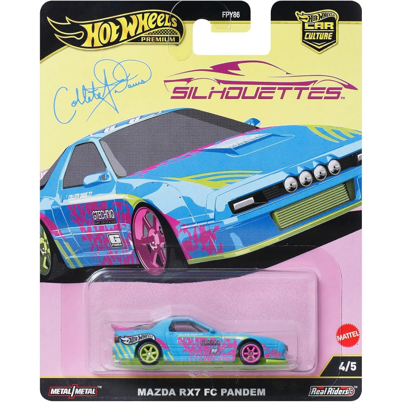 ホットウィール(Hot Wheels) カーカルチャー シルエット マツダ RX-7 FC パンデム 乗り物おもちゃ ミニカー 3歳から ブルー JBK60