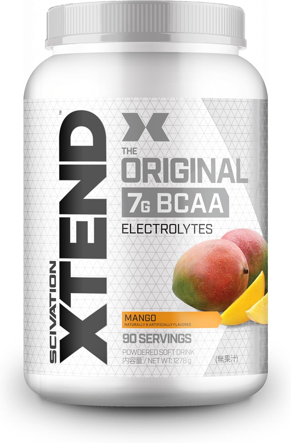 Scivation Xtend オリジナル 国内版 BCAA 7g シュガーフリー 1,278g シトルリン配合 (90食分, マンゴー)