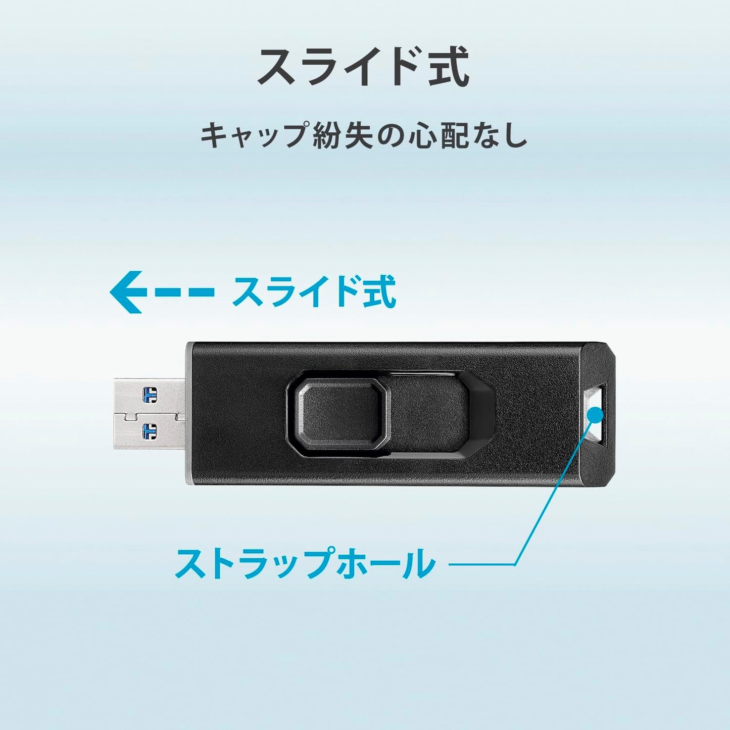 IODATA SSD 外付け 1TB グレー×ブラック 小型 スティック ポータブル 高速転送 テレビ録画対応 PS5/PS4(動作確認済) USB 3.2 Gen 2 日本メーカー SSPS-US1GRE