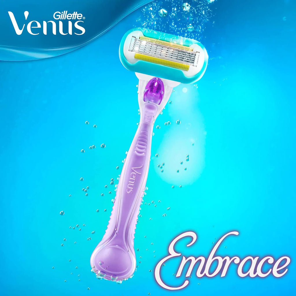 【訳あり】ヴィーナス Gillette Venus 女性用カミソリ エンブレイス5 パープル色 本体