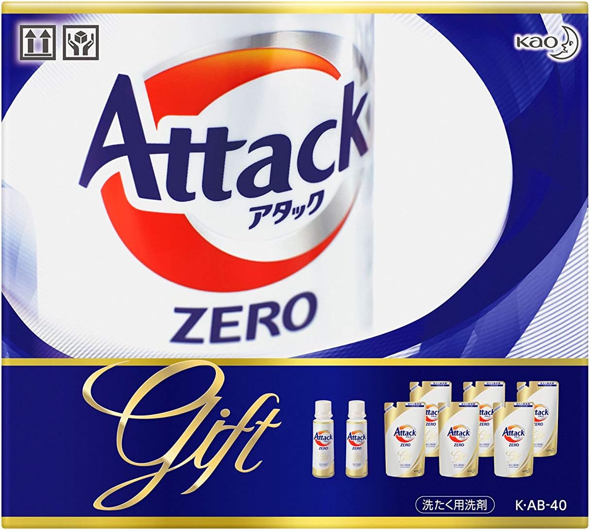 【洗剤ギフト】 アタックZERO 400g*1本 つめかえ360g*6袋 (抗菌+プラス 24時間部屋干し臭を防ぐ)
