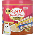 【訳あり】【賞味期限：2027.12】チャオ (CIAO) ちゅ~るグルメ 総合栄養食 まぐろ海鮮バラエティ 120本 猫用おやつ
