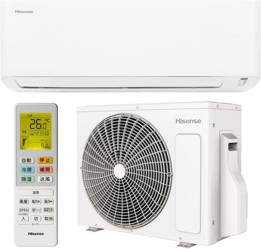 ハイセンス エアコン 6畳 2.2kW どっちも解凍洗浄 内部クリーン パワフル冷暖 はっ水フィルター HA-S22H-WS ホワイト 2025年モデル