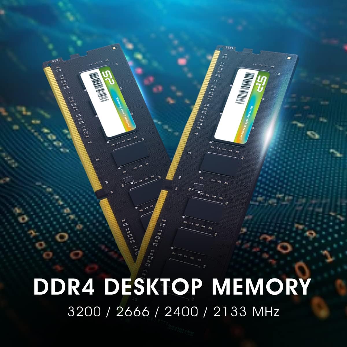 シリコンパワー デスクトップPC用 メモリ DDR4 3200 PC4-25600 16GB x 2枚 (32GB) 288Pin 1.2V CL22 SP032GBLFU320X22
