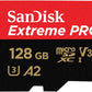 microSDXC 128GB SanDisk SanDisk SDSQXCD-128G-GN6MA Extreme PRO R:200MB/s W: 90MB/s UHS-I U3 V30 4K Ultra HD A2 Compatible with SD Adapter Included [並行輸入品]