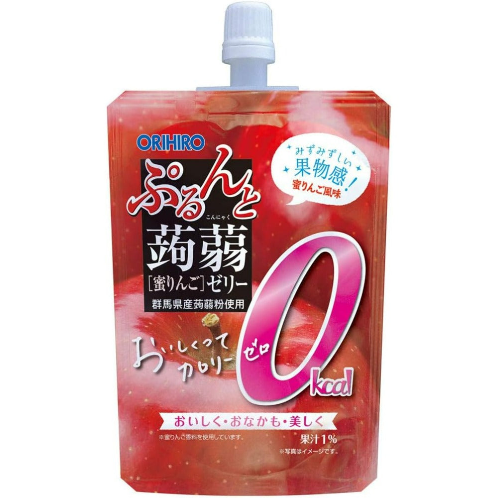 【訳あり】オリヒロ ぷるんと蒟蒻ゼリー カロリーゼロ 蜜りんご 130g×8個　賞味期限2027.1