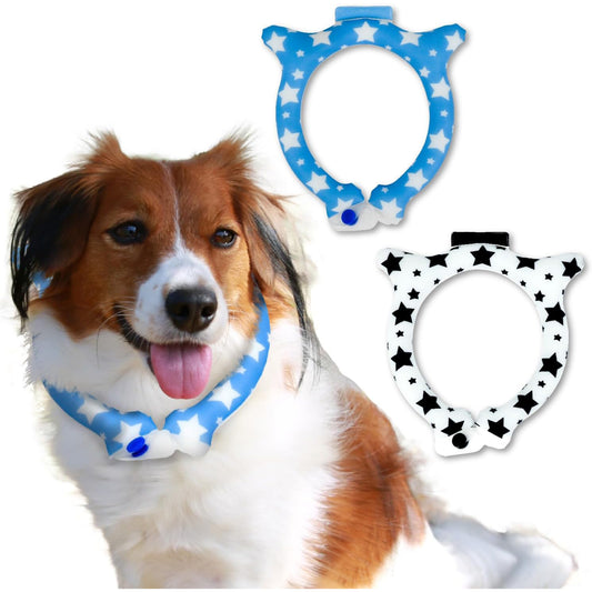 ジージーエヌ(G.G.N.) 犬 クールネック クールリング 冷感リング アイスリング PCMネック ネッククーラー 小型犬 中型犬 ペット 夏 熱中症 ブルー
