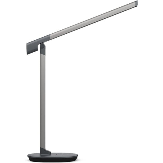 フィリップス(Philips) デスクライト スリムデザインモデル - スタンドライト コンセント付き 3段階調光 目に優しい 明るい 450lm 3段階調色 高演色 Ra90 【USBポート付き】 オフィス デスク 学習 読書 卓上 省スペース アームライト 置き型 折りたたみ