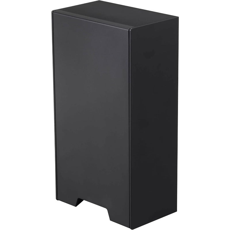 山崎実業(Yamazaki) ツーウェイ マスク収納 ケース ブラック 約W12XD7.5XH22cm タワー 強力マグネット付き 4955