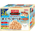 【訳あり】【賞味期限：2028.3.10】チャオ (CIAO) こだわりフレーク まぐろ・かつおバラエティ 30g×24袋 猫用 ウェットフード