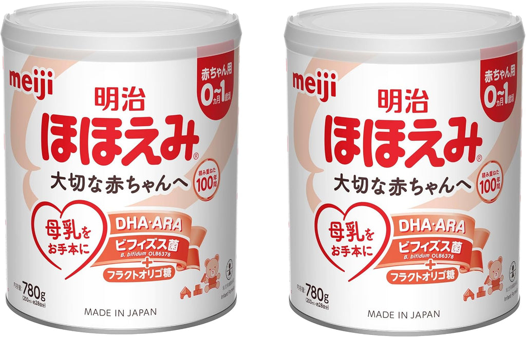 【賞味期限：2027.08】明治ほほえみ 780g ×2缶 粉末 [0ヵ月~1歳頃の粉ミルク]