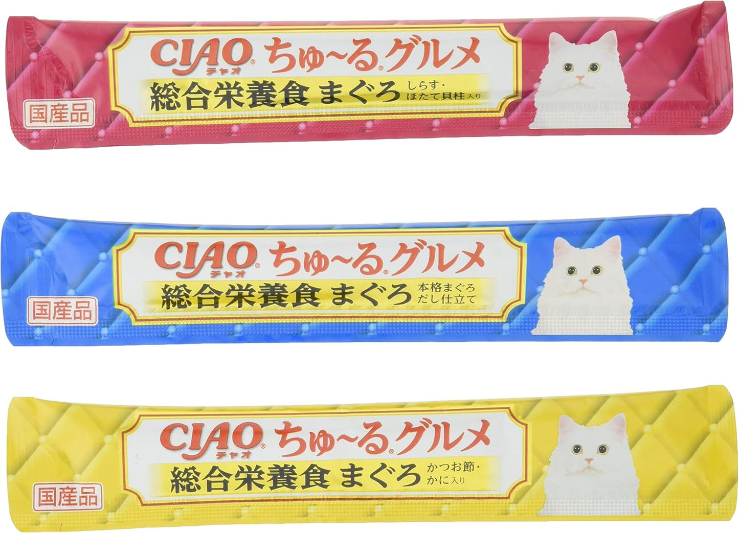 チャオ (CIAO) ちゅ~る グルメ 総合栄養食 まぐろ 海鮮ミックス味 猫用おやつ 14グラム (x 120)