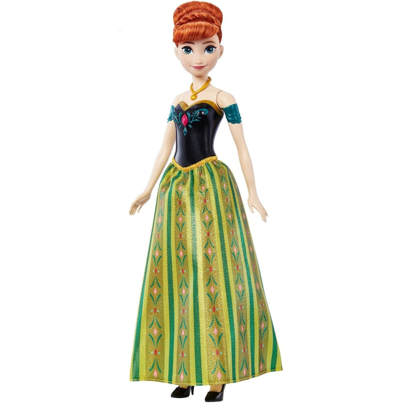 マテル アナと雪の女王（Disney Frozen） アナ（うたってたのしい！ドール）生まれてはじめて を 30秒間歌う きせかえ人形・ハウス ままごと・ごっこ遊び 3歳から グリーン JFH88