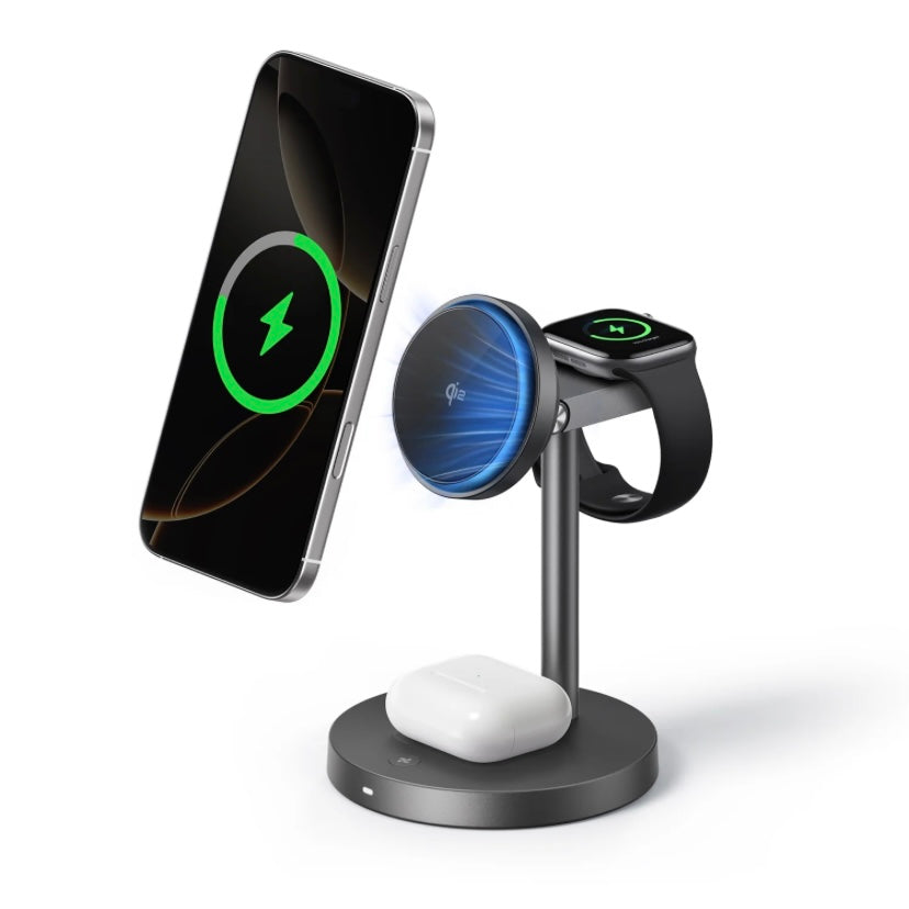 Qi2 EcoFlow RAPID Mag 3-in-1 ワイヤレス充電ステーション（スタンド型）
