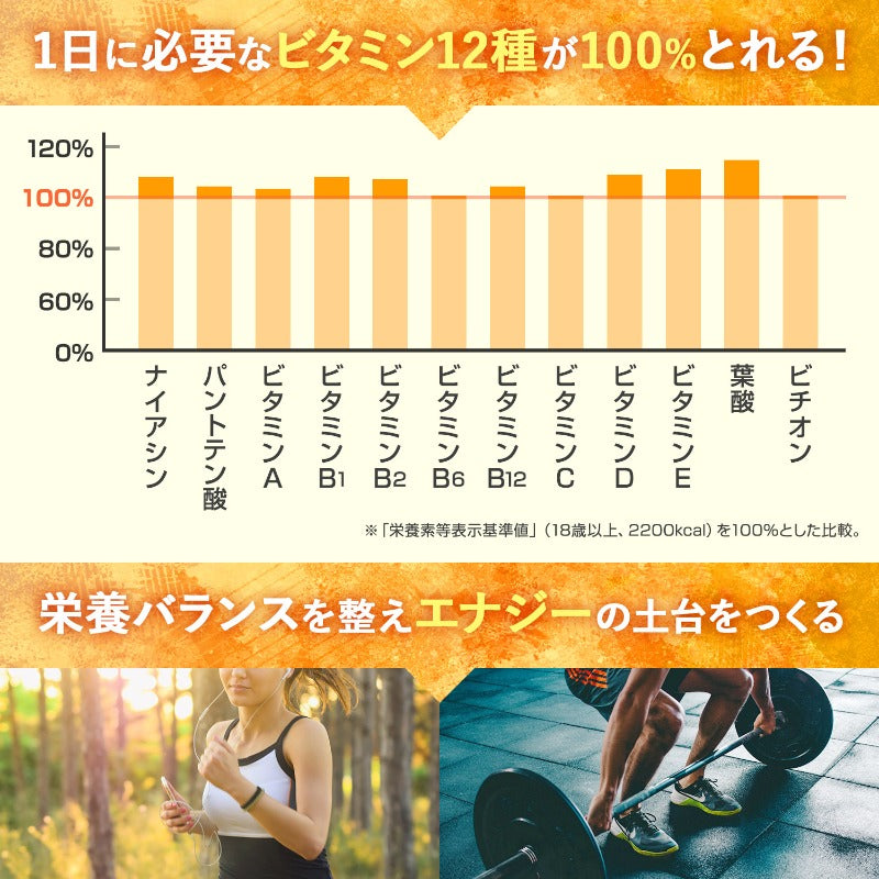 【楽天No1】鉄21mg マルチビタミン12種1日分 鉄分 「1日分の鉄＋マルチビタミン100%」 サプリメント 栄養機能食品 ビタミンC100mg ビタミンE6.3mg 葉酸240μg ビオチン50μg 90粒 約30日分 新日本ヘルス 国内GMP認定工場製造