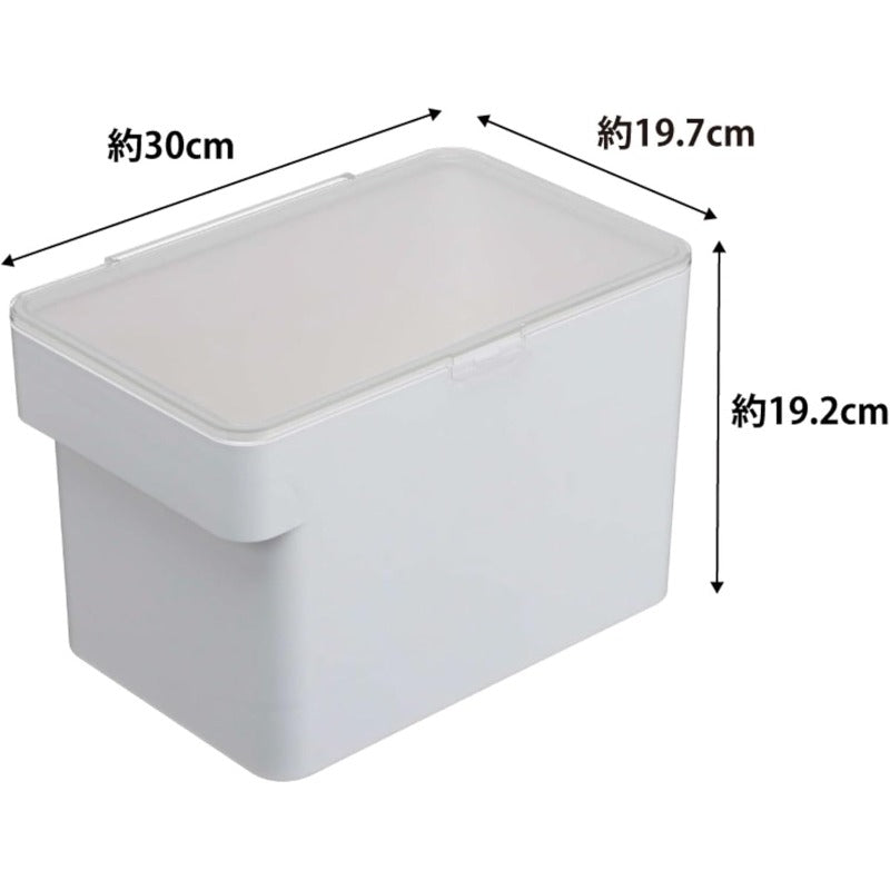 山崎実業(Yamazaki) 密閉 シンク下 米びつ 5ｋｇ 計量カップ 付 ホワイト 約W30XD19.7XH19.2cm タワー お米ごっそりライン 最後まできれいにすくえる 3377