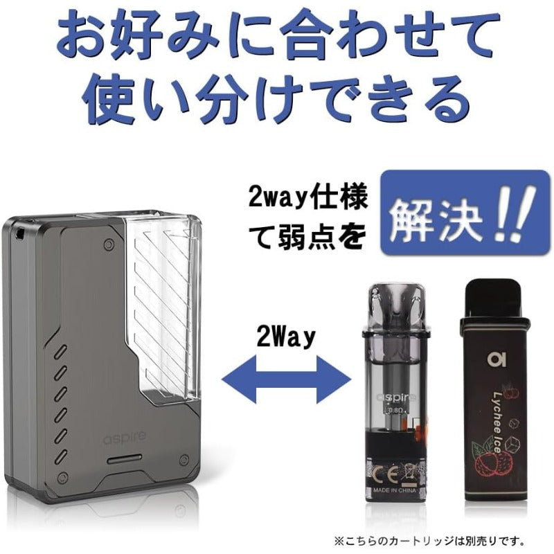 Aspire GOTEK Pro 電子タバコ ベイプ PODタイプ 本体 アスパイア ゴーテック プロ (Stainless Steel)