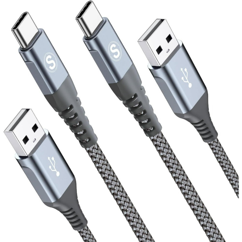 たいぷしー充電器 急速 ケーブル2M 2本セット,Avibrex充電器 Type-C to USB-A 3.2A USB C iPhone 17 充電ケーブル iPhone17 /iPhone 16 15 /アイフォン/ タイプc機種対応(灰)