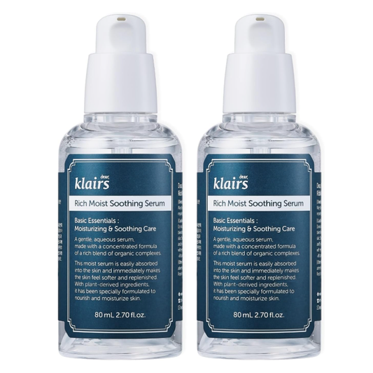 クレアス (Klairs) リッチ モイスト スージング セラム 80ml 2個 セット アンプル 美容液 エッセンス ドロップ 保湿 水分 大容量 プレゼント 贈り物 ギフト