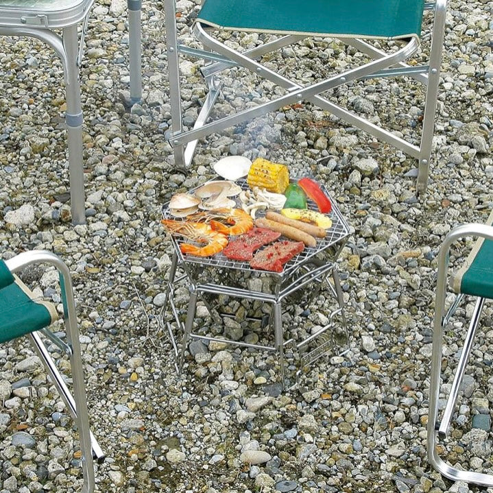 CAPTAIN STAG ヘキサステンレス ファイアグリル UG-2021 (× 2)