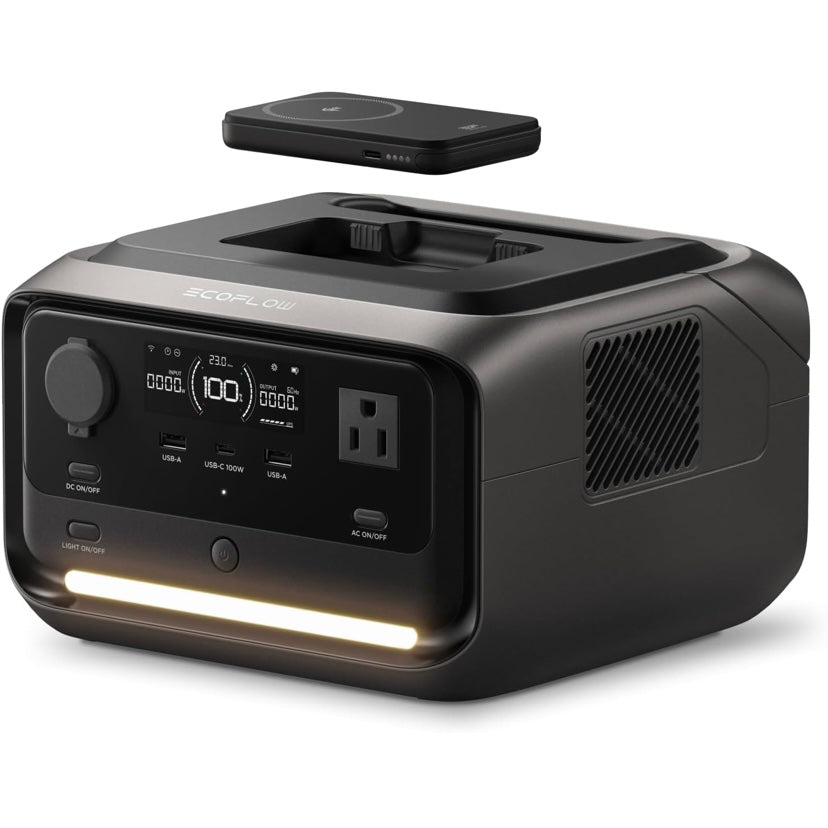 EcoFlow RIVER 3 Plus(Wireless) ポータブル電源 286Wh容量 ワイヤレス充電