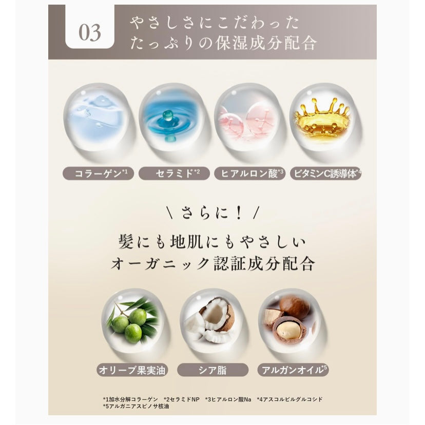 【香るサラツヤ美髪】 オルナ オーガニック シャンプー トリートメント セット スムースタイプ 無添加 [ 植物アロマの香り ] まとまり 保湿成分 日本製 (ボトル・各500ml)