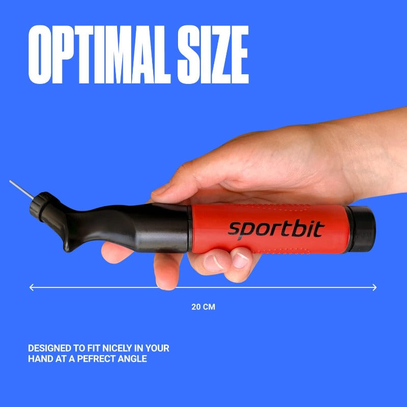 SPORTBIT ボールポンプ 針5本付き プッシュ&プル膨張システム あらゆるスポーツボールに最適 バレーボールポンプ バスケットボールインフレーター フットボール サッカーボールエアポンプ ニードルセット