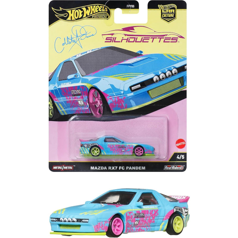 ホットウィール(Hot Wheels) カーカルチャー シルエット マツダ RX-7 FC パンデム 乗り物おもちゃ ミニカー 3歳から ブルー JBK60