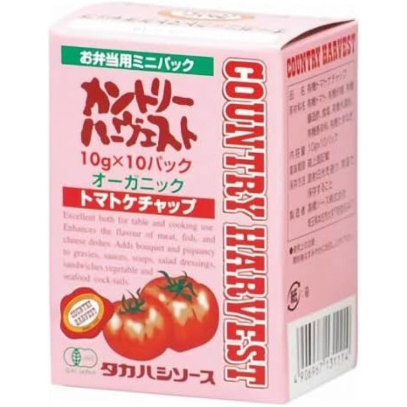 【賞味期限：2026.12.18】高橋ソース カントリーハーヴェスト お弁当用 有機ケチャップ 10g×10P×4個