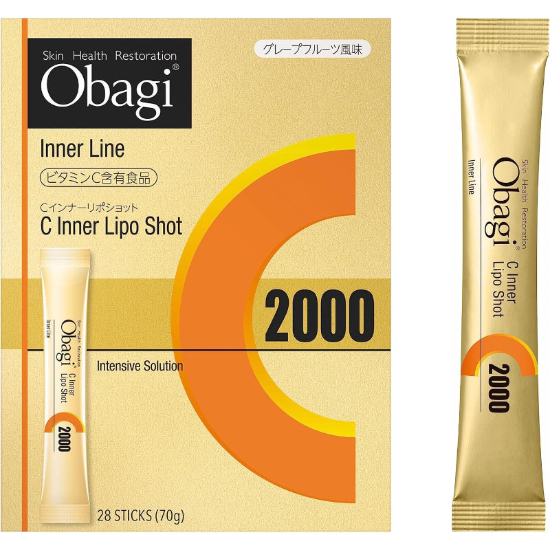 【訳あり】【賞味期限：2027.5】Obagi(オバジ) Cインナーリポショット(リポソーム ビタミンC2,000mg配合 持続型 高吸収) 顆粒タイプ 大容量 62個入り