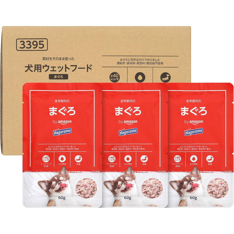 賞味期限 2026.6  素材をそのまま使った犬用ウェットフード まぐろ 【国産】 60g×30袋-ケース販売