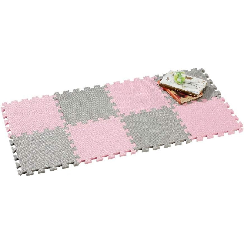 シービージャパン(CB JAPAN) ジョイントマットピンク×グレー 厚め 12mm 30×30cm 8枚組