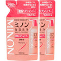 【使用期限：2028.1.31】ミノン 薬用ヘアシャンプー つめかえ用 380mL ×2個セット サンプル付き 【医薬部外品】 ヘアシャンプー 敏感肌 かゆみ フケ 保湿 乾燥対策 弱酸性 低刺激性