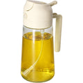 【訳合り】高儀 注ぎもできる2WAYオイルボトル アイボリー450ml ミスト 油さし スプレー ガラス製 キッチン 卓上 保存容器 油の使用量を少なく 液だれしにくい注ぎ口 広い口径で移し替えしやすい 耐熱温度70℃ たかぎ