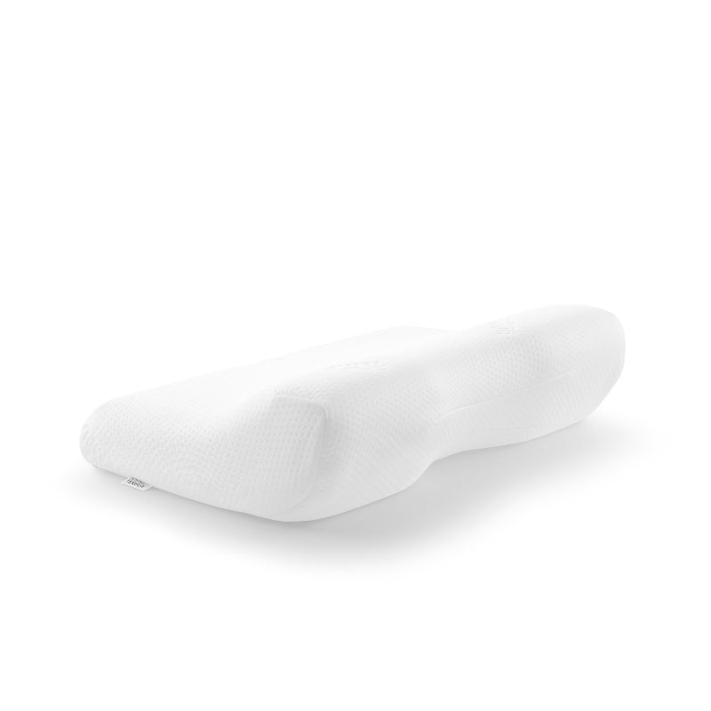 【訳あり】テンピュール(Tempur) 枕 まくら エルゴプラスピロー ホワイト 凹型立体フォルムで首筋にフィット 両サイドの厚みで横移動スムーズ 仰向け/横向き可 XS 高さ8cm かため 肩凝り 肩こりカバー洗濯可 防菌 防臭加工 [日本正規品] 低反発 83300372【最大30日間お試し対象】