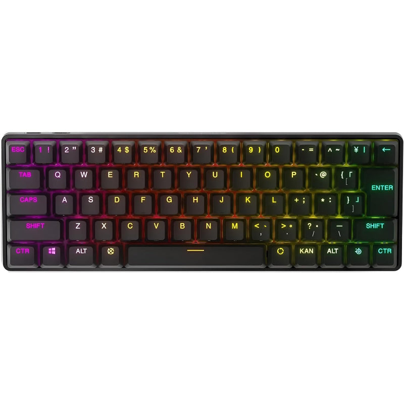 SteelSeries Steelseries ラピッドトリガー 搭載 ゲーミングキーボード ミニサイズ Apex Pro Mini Wireless JP 無線 ワイヤレス 日本語配列 Quantum 2.0ワイヤレス接続 OmniPointスイッチ 2ーinー1アクションキー 搭載 64829 ブラック