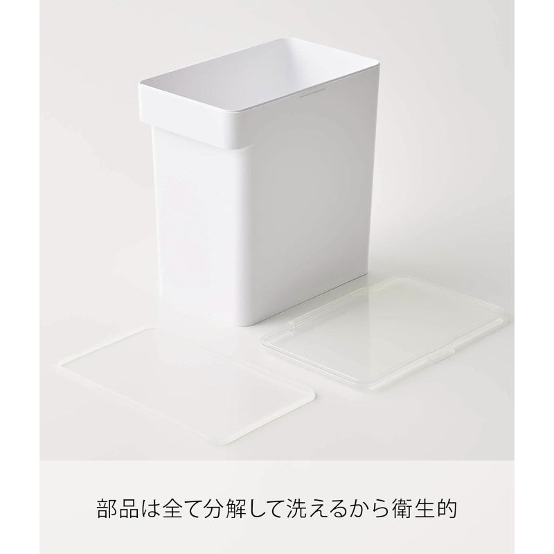 山崎実業(Yamazaki) 密閉 米びつ 10ｋｇ 計量カップ付 ホワイト 約W30.7XD19.7XH31.2cm タワー 湿気 酸化防止 5423