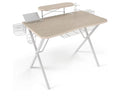 アトランティック(Atlantic) プロゲーミングデスク 木目調ラミネートデスク ホワイト129.8 cm x 64.135 cm x 90.17 cm