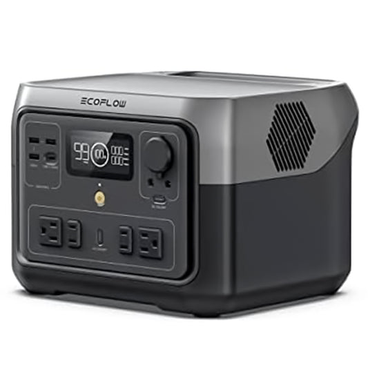 EcoFlow ポータブル電源 RIVER 2 Max 512Wh 60分満充電 / リン酸鉄リチウム電源/アプリ遠隔操作/液晶大画面/AC定格500W /サージ1000W スマホ タブレット充電用 ぽーたぶる電源 キャンプ 停電対策 防災グッズ アウトドア (エコフロー リバー2 Max)
