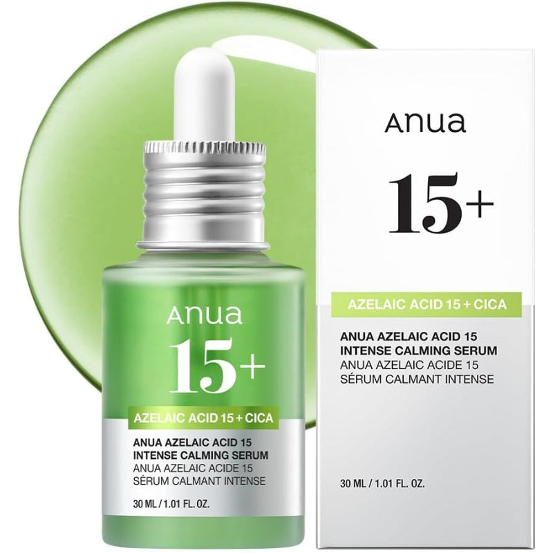 外装破損 ANUA(アヌア)アゼライン酸15インテンスカーミングセラム30ml 美容液 油水分バランス 皮脂 毛穴ケア cica 高密度美容液 azelaic serum オイリー肌 混合肌 スキンケア