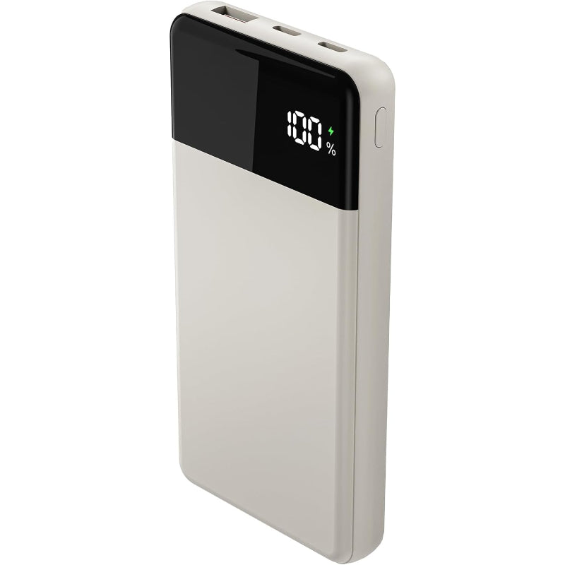 グリーンハウス モバイルバッテリー 10000mAh リン酸鉄 PD 20W 燃えにくい 高い安全性 長寿命 パススルー 3台同時 機内持込 ベージュ