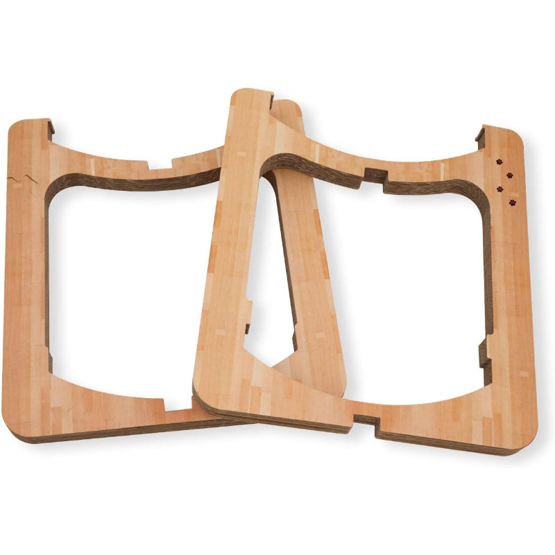 猫壱 バリバリボウルタワー 交換用支柱セット ライトブラウン 【つめとぎベッドなし】