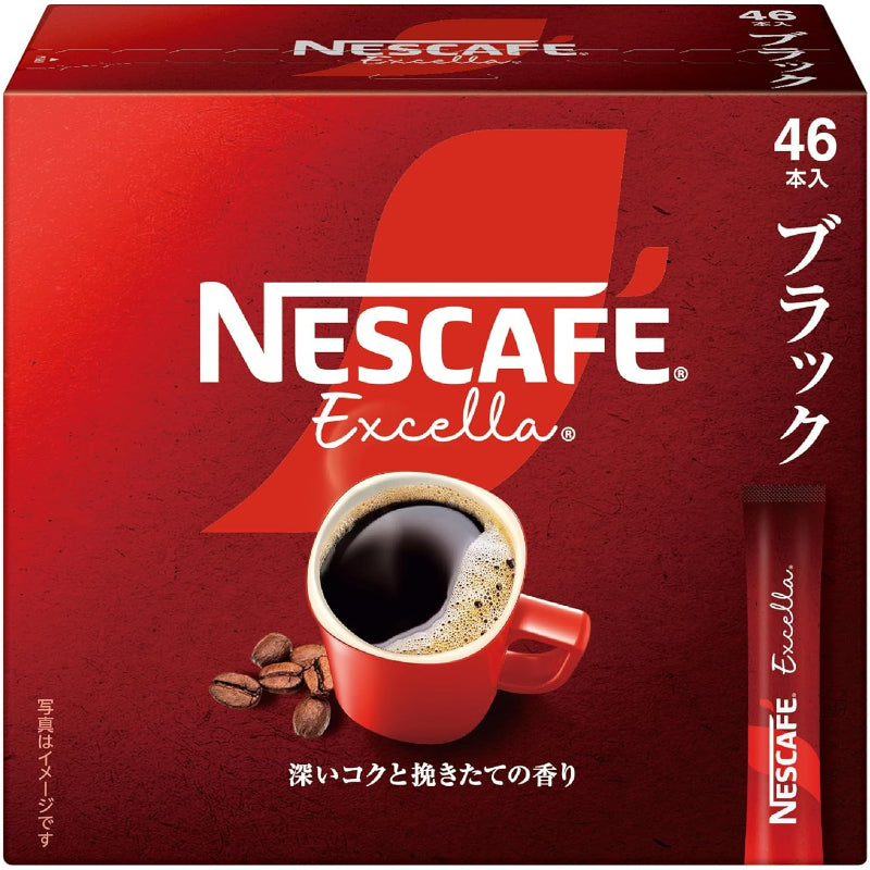 【訳あり】【賞味期限：2027.4.30】ネスカフェ エクセラ スティック ブラック 46本【 スティックコーヒー 】【 ブラックコーヒー 】【 インスタント 】